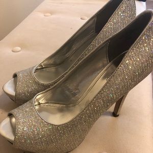 Sparkly Silver Heels